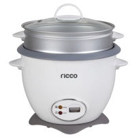 Cuisinière à riz automatique blanche avec cuiseur vapeur Olla Arrocera, appareil électroménager, comprend une tasse doseuse, approuvé CB