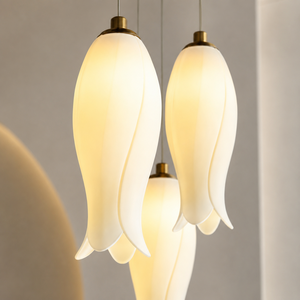 Lustre long en céramique personnalisé à plusieurs têtes pour villa, duplex, plafond haut, escalier, hall d'entrée - Product Image 4
