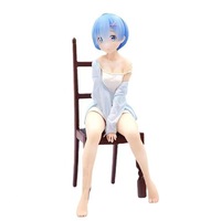 Chao-Plays Zero-Tolerance Isekai Life Rem PVC Anime-Figur & Stuhl-Pose Pyjama Desktop-Ornament für Erwachsene ab 14 Jahren