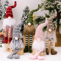 Nouvelle poupée Rudolph aux longues jambes, cadeau de Noël pour enfants, gnomes en peluche, figurine de collection, décoration de table, décoration de la maison