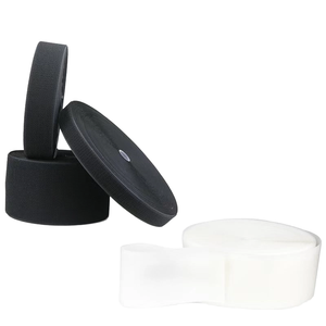 Eco-Friendly Círculo Stretch Soft Single-Sided Gancho <span class=keywords><strong>Loop</strong></span> Tecido Fastener Strap Rolls Auto-adesivo bebê fita elástica ganchos Loops - Product Image 5