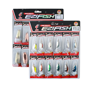 Lot de 12 leurres artificiels imprimés en plastique avec hameçons <span class=keywords><strong>pour</strong></span> la pêche à la truite, au <span class=keywords><strong>bar</strong></span>, au saumon en eau douce ou en eau de mer (rivière, ruisseau) - Product Image 2