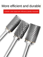 Xingong A-Type Pièces d'outillage de menuiserie OEM Tête de meulage électrique Fraise rotative en carbure Fraise cylindrique en acier allié au tungstène