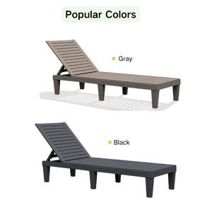 Chaise longue en <span class=keywords><strong>plastique</strong></span> portable pour l'extérieur, résistante aux intempéries, pour une utilisation en intérieur/extérieur dans la cour et la villa - Product Image 3