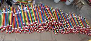 Carved Bamboo Fabric <b>Rainbow</b> Parasol Eco-Friendly Love Style Umbrella - Product Image 6