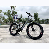 Vélo de montagne électrique à batterie lithium haute capacité 48V, pneus larges de 26 pouces, 7 vitesses, personnalisable, tout-terrain, vélo de banlieue électrique