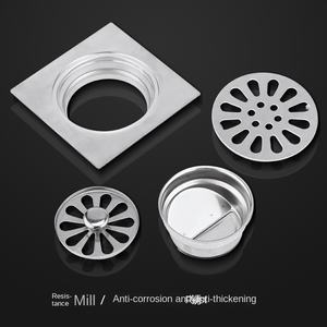 YOTO Drain de sol en acier inoxydable de 3,5 pouces, grand carré, simplicité moderne, <span class=keywords><strong>anti</strong></span>-odeur, <span class=keywords><strong>anti</strong></span>-blocage, pour salle de bain, toilettes - Product Image 4