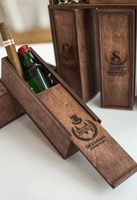 Emballage de tube cadeau multifonctionnel en laque, finition polie, cadeau parfait pour gentleman, design vintage moderne, à ouverture coulissante, pour parfum/cigare