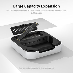 2025 Trending Mac Mini M4 Hub Stand con <span class=keywords><strong>4TB</strong></span> M.2 SSD Enclosure M4 Pro Dock con HDMI 4K 60Hz 2024 MacMini USB C Hub Accesorios - Product Image 4