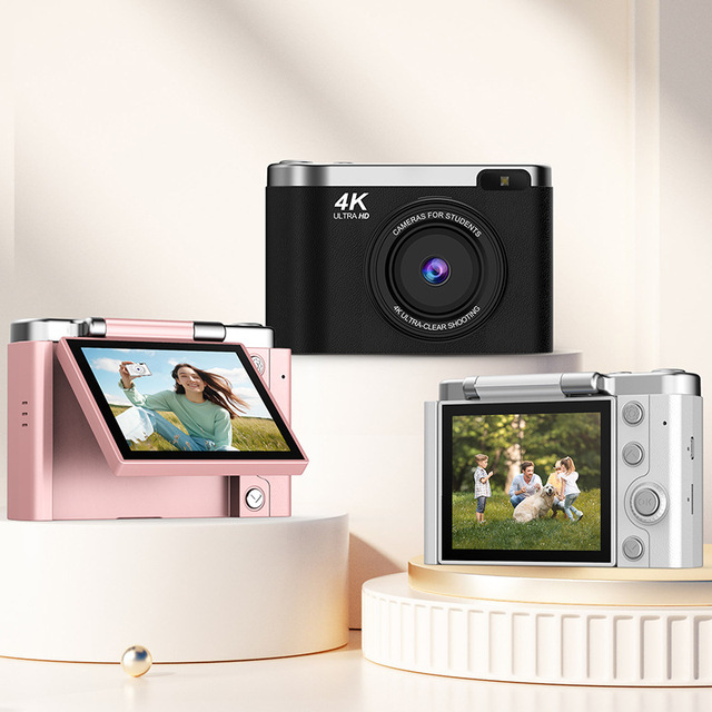 High-Definition 4K Digital Camera with Flip Screen CCD Sensor Selfie Camera for Students Cross-Border Use
