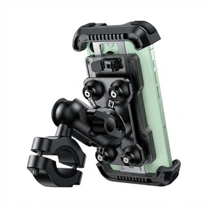 Support de téléphone pour moto Lamicall BCSP04 avec double amortisseur de vibrations, bras d'extension métallique, support de guidon pour homme, cadeau pour la fête des pères - Product Image 1