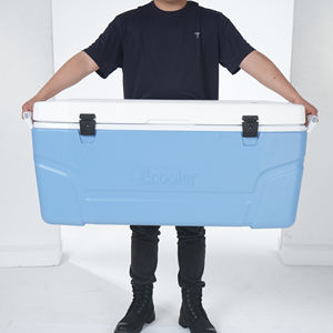 Glacière isotherme vintage personnalisée Ecooler en PE étanche 125L pour le stockage de poisson, de glace, de nourriture et de canettes, portable pour le camping et les pique-niques - Product Image 6