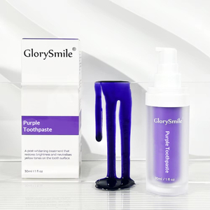 Logotipo personalizado Glorysmile V34 Pasta de dientes púrpura Brillo instantáneo Suero blanqueador de dientes Aliento fresco Pasta de dientes 30ml - Product Image 6