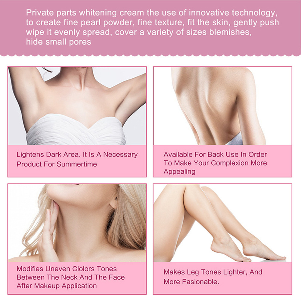 Amazon Hot Sale Underarm Whitening Cream Armpit Leg Knee Private Parts Brightening Melanin Remover Black Skin Whitening Cream