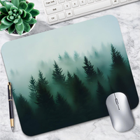 Tapis de souris à motif de paysage de dessin animé, 10 "x 8", petit tapis en caoutchouc antidérapant pour ordinateurs de bureau