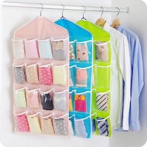 16-compartment wardrobe <b>storage</b> bag for underwear and socks, <b>wall</b>-mounted, door pockets, and <b>hanging</b> <b>storage</b> organization. - Product Image 1