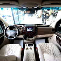 Kit intérieur arrière VIP Dingkong Sprinter en cuir fibre de carbone bleu, siège capitaine, éclairage d'ambiance, portable, convertible |   Personnalisation OEM