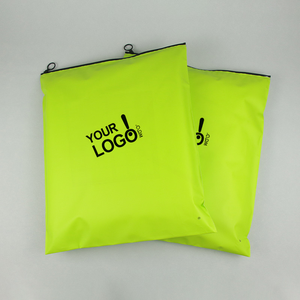 Sac d'emballage en plastique à fermeture éclair en CPE épaissi, sablé, pour vestes en coton et en duvet, sac à fermeture éclair coloré - Product Image 1