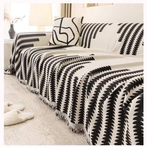 Memories Of Chenille <b>Sofa</b> <b>Cover</b> Rectangular Geometric Pattern Anti Pilling Soft Thick Home Use Raschel Blanket - Product Image 3