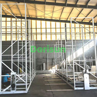 Système hydroponique vertical à double niveau pour culture intérieure, avec plateau de culture mobile et éclairage