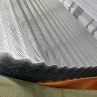 Panneau en polycarbonate ondulé gaufré diamant 2 mm, plaque plastique transparente, tuiles en polycarbonate