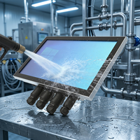 PC tactile en acier inoxydable 15/15,6/17/19/21,5 pouces, IP69K, entièrement résistant à la poussière et à l'eau, design robuste, 1920x1080, en stock