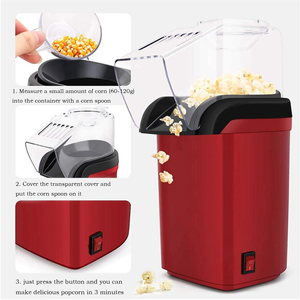 Máquina de Palomitas de Maíz de Aire Caliente, Miniatura, de Plástico, Venta Directa de Fábrica SKQ, Uso Doméstico, 1200W, Funcionamiento Silencioso - Product Image 4