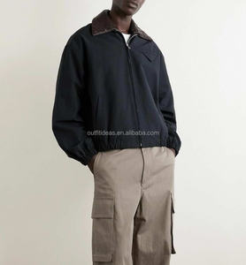 Giacca Unisex in Misto Cotone e Tela con Colletto in Pelle Staccabile, Stile Vintage da Lavoro e Aviatore - Product Image 4