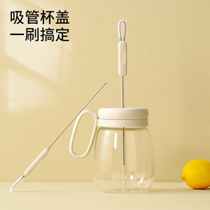 FaSoLa Multi Purpose Straw Brush 304 Stainless Steel Nylon Silicone Bottle Lid Crease Brush For Cleaning Bottles - Product Image 2
