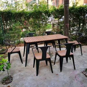 Moderne Metalen Buitenmeubelen Tuin <span class=keywords><strong>Vintage</strong></span> <span class=keywords><strong>Patio</strong></span> Sets Metalen Bistro Tuintafel En Stoelen Smeedijzeren Tianjin 50 Stuks - Product Image 2