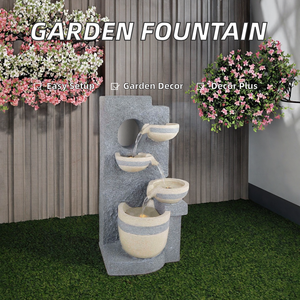 Fontana di acqua esterna in stile classico con vasi in resina azionati a batteria <span class=keywords><strong>da</strong></span> <span class=keywords><strong>giardino</strong></span> fontane di acqua potabile a forma di funghi a prezzi accessibili - Product Image 2