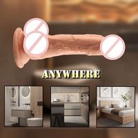 Chinese Made Realistic Soft 100% Waterproof Flesh Color Dildo Orgasmic Masturbator with Suction Cup Female Specific Massager
