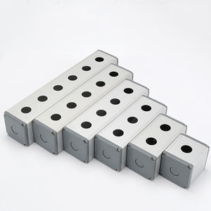 Caja de interruptor de <span class=keywords><strong>control</strong></span> de botón pulsador de aluminio metálico de 65*65mm 1/2/3/4/5/6 agujeros - Product Image 2