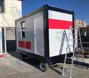 China Prefab Dubai Mobile Home Container on Wheels Truck Trailer Frame House for Usa - Product Image 2