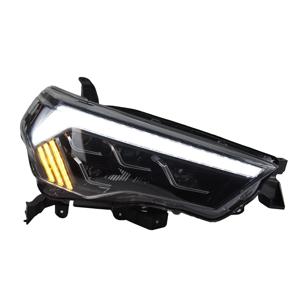 AKd-car styling 14-17 for Toyota Prado domineering modified four-lens headlight assembly daytime running light water steering LE