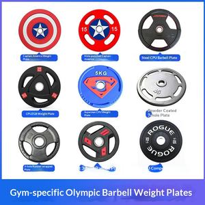 Barbel Karet Warna-warni Peralatan Kebugaran Beban Tiga Lubang Fly Bell Barbel Pegangan Tangan Wanita Captain America - Product Image 4