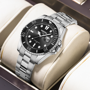 Montre à quartz classique pour homme NIBOSI 2705, bracelet en acier inoxydable bicolore or et argent, lumineuse, étanche, montre-bracelet pour homme d'affaires - Product Image 5