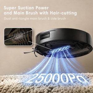 Hair Cutting Main <b>Brush</b> Dual Anti <b>Pet</b> Cleaning 25000Pa Suction Robotic Vacuum Cleaner Robot Vacuum Cleaner - Product Image 1
