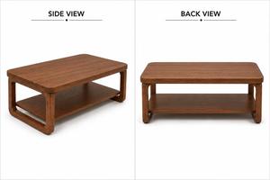 Table basse pliable en bois massif faite à la main, design moderne, personnalisable, pour hôtel, chambre à coucher, usage domestique, meubles artisanaux - Product Image 6