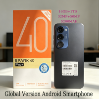 Smartphone Android débloqué Spark 40 Pro+ à bas prix, téléphone portable double SIM, version mondiale