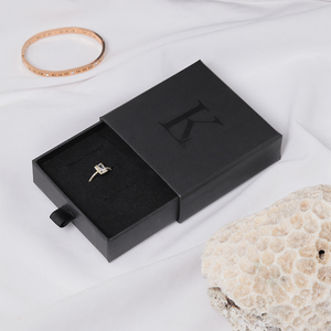 Factory Wholesale Cardboard Ring Necklace Gift Packaging Luxury Paper Jewelry Drawer Box Black