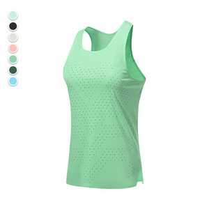Chaleco deportivo de verano para mujer, camiseta sin mangas transpirable con cuello cuadrado, ligera y de secado rápido, para entrenamiento de atletismo, maratón y deportes - Product Image 5