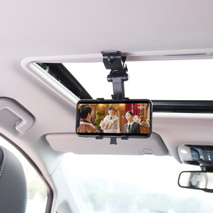 Car Phone Holder Sun Visor Mount Universal Multi Function In Vehicle Black ABS Material ZY02 - Product Image 2