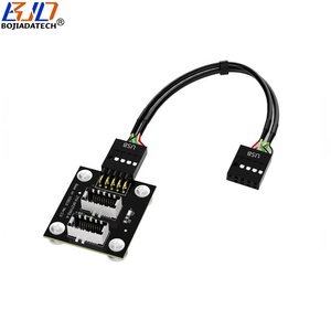 Máy tính Mb 9pin tiêu đề để 2 * USB 2.0 Type-E Adapter board + 0.3m cáp mở rộng với từ Pad trong kho - Product Image 5