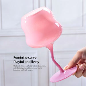 Ánh sáng sang trọng phong cách sáng tạo ly rượu kem màu hồng tím vàng pha lê thủy tinh Cốc làm bằng tay cố định bọt bao bì - Product Image 4