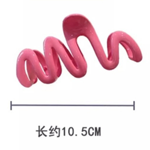 Vente en gros Nouvelle mode Grandes pinces à cheveux en plastique de 10,5 cm, couleur crème gelée ondulée, accessoires capillaires simples pour femmes - Product Image 2
