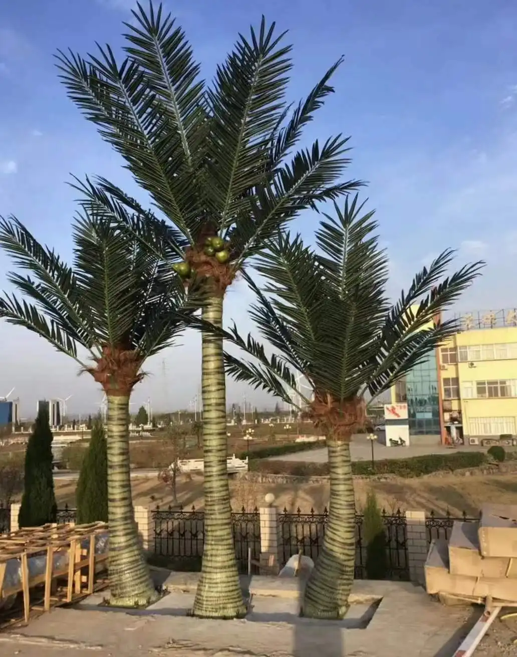 Künstliche Pflanzen Palmen Hohe Simulation Außen dekor Kokosnuss baum Großer künstlicher Baum im Freien künstliche Pflanzen im Freien