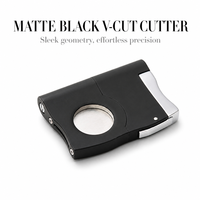 Coupe-cigares en acier inoxydable portable, guillotine à couvercle rabattable, perforateur en V, outil multifonction pour cigares, vente en gros par petites quantités, personnalisable