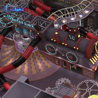 Projet de parc d'attractions sur le thème de l'industrie de la construction de 2000 m², grand parc d'aventure intérieur, équipement de jeux souples pour aire de jeux intérieure