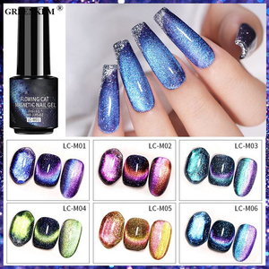 Esmalte en <span class=keywords><strong>Gel</strong></span> Magnético para Uñas, Pegamento de Diamante Reflectante, Ojo de Gato, Pavo Real, Ojo de Gato, <span class=keywords><strong>8</strong></span> Colores, Nuevo - Product Image 2